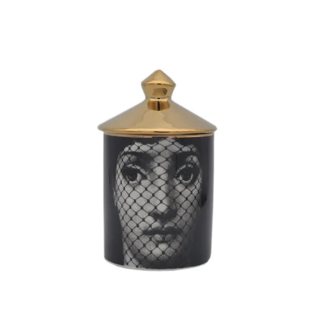 Face Candle Mug Holder Can Cotton Swab Storage - Bellarte Enchanté Face Candle Mug Holder Can Cotton Swab Storage
